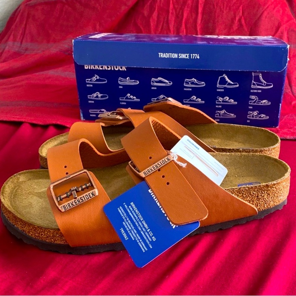 Birkenstock Arizona BS Ginger Brown Soft Footbed Sandals NWT Size 42 (Ladies 11)